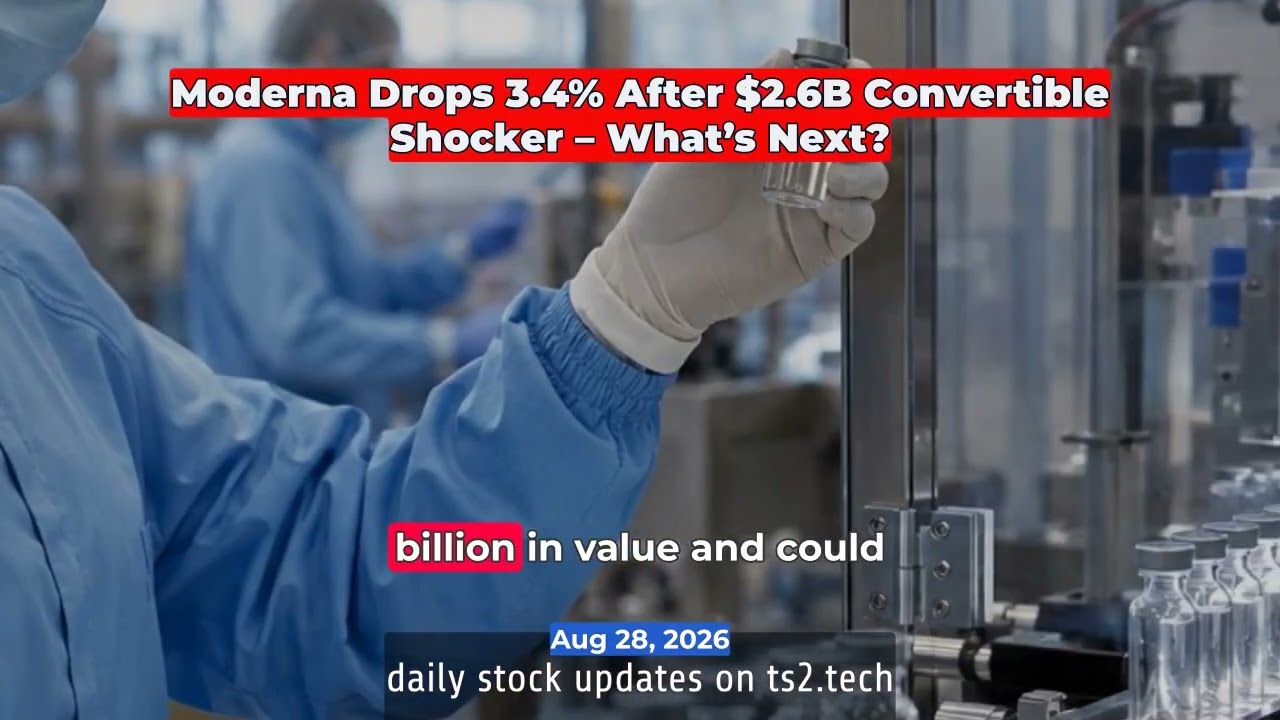 Moderna Drops 3.4% After $2.6B Convertible Shocker &ndash; What&rsquo;s Next? #NASDAQMRNA #Pharmaceuticals