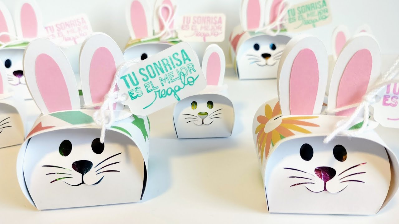DIY Conejitos de Pascua. Cajas Pascua. Archivo de corte GRATIS. Colaboración Kokorosa.