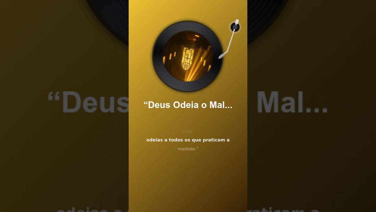 “Deus Odeia o Mal Não Chame Trevas de Luz”