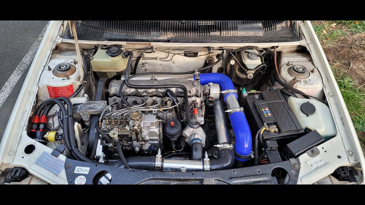 Premier démarrage avec la Pompe Injection PES de Mercedes 240D sur la 205 TD
