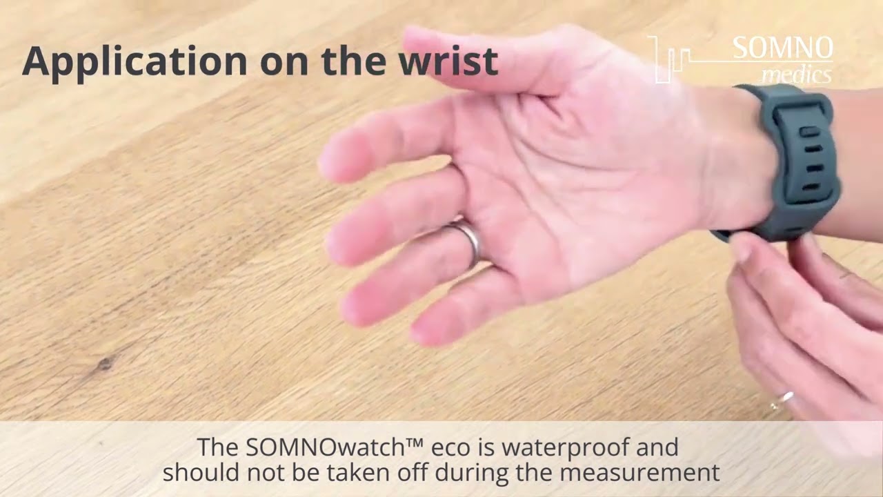 ACTIGRAPHY with SOMNOwatch™ eco - Application and manual start of measurement