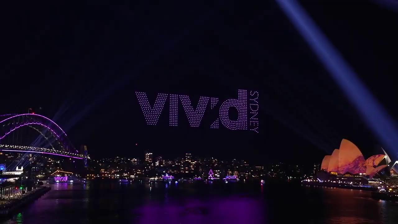 LIVE: Written In The Stars drone show at #vividsydney 🌟