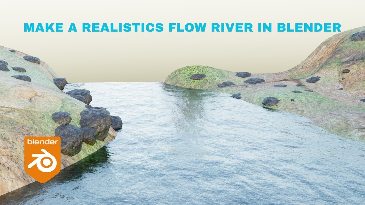 Realistic Flowing River in Blender 4.5 | Full Tutorial 🌊