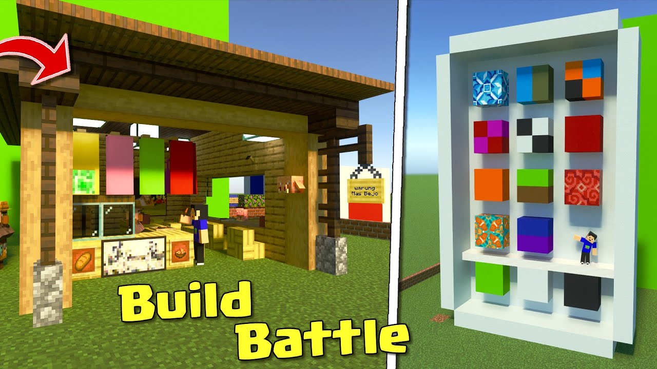 Build Battle Membuat Handphone dan Warung di MCPE