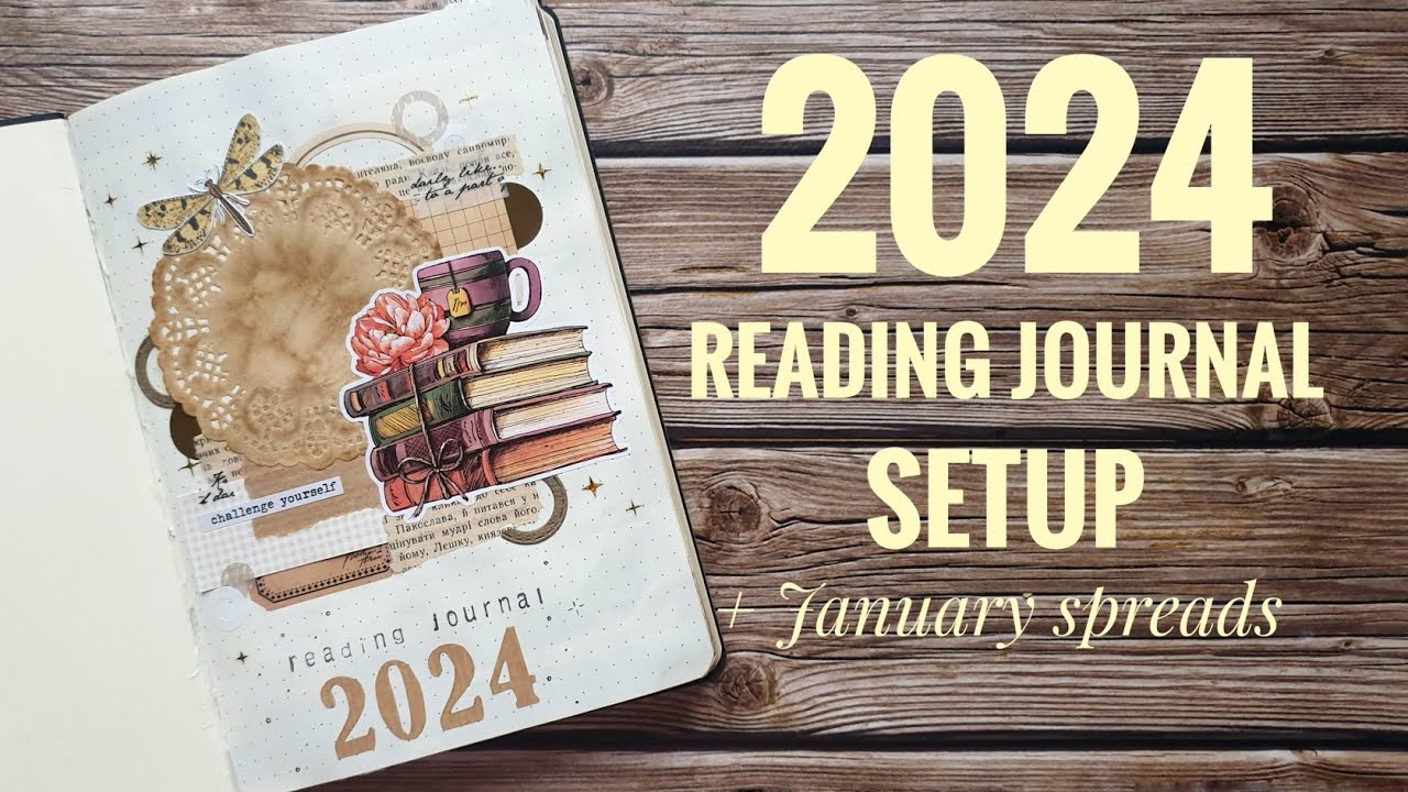°• 2024 reading journal setup | January reading spreads •°