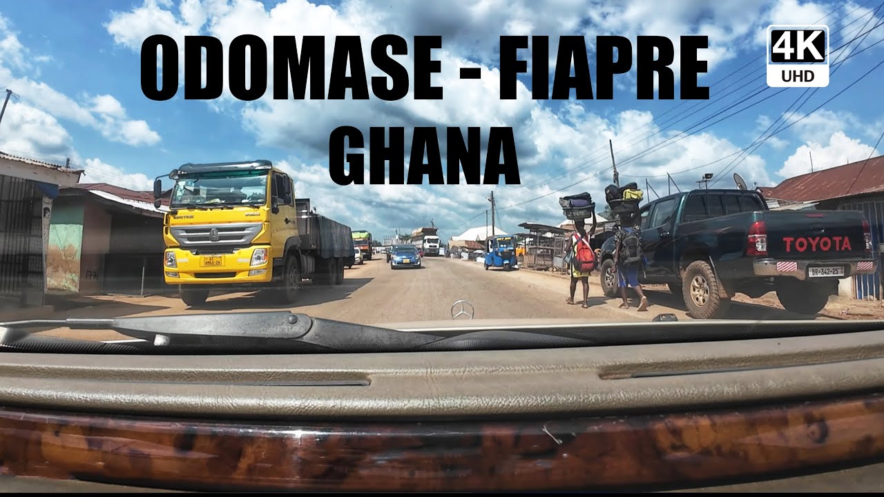 Relaxing Drive from Odomase to Fiapre in Sunyani Ghana 4K