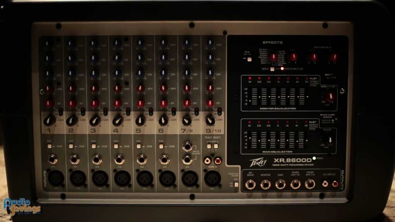 Peavey XR8600, XR8300 - 1200 Watt Class D Powered 9 Channel Mixer