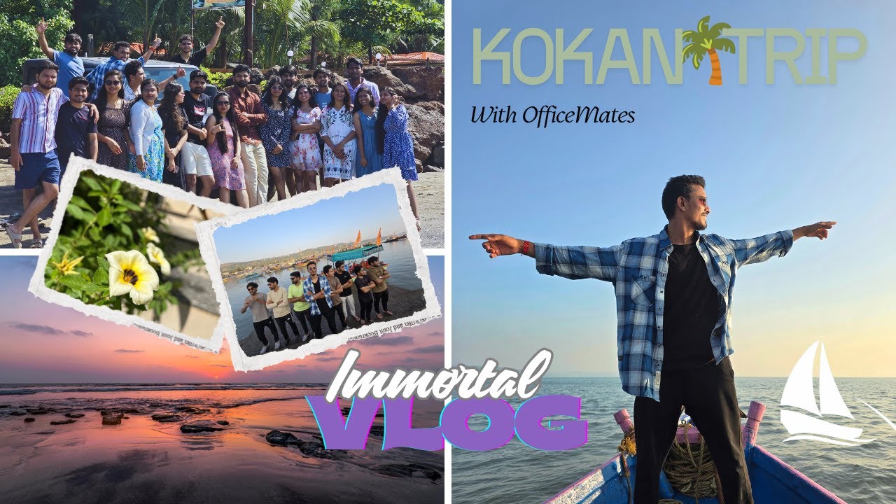 Kokan Road Trip with Office Friends 🚗🌴 | Beaches, Forts & Jungle Adventure | Vlog 5