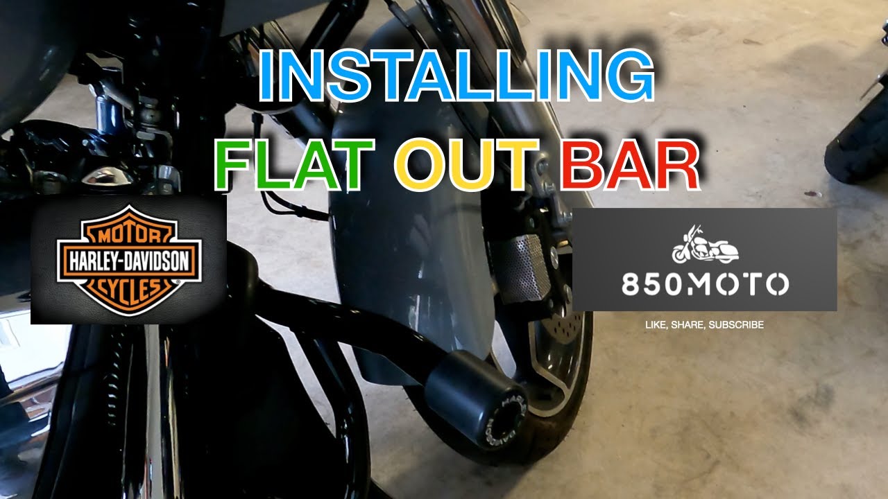 Engine Guard Flat Out Bar.  #installation #harleydavidson #engineguard #bike #howto