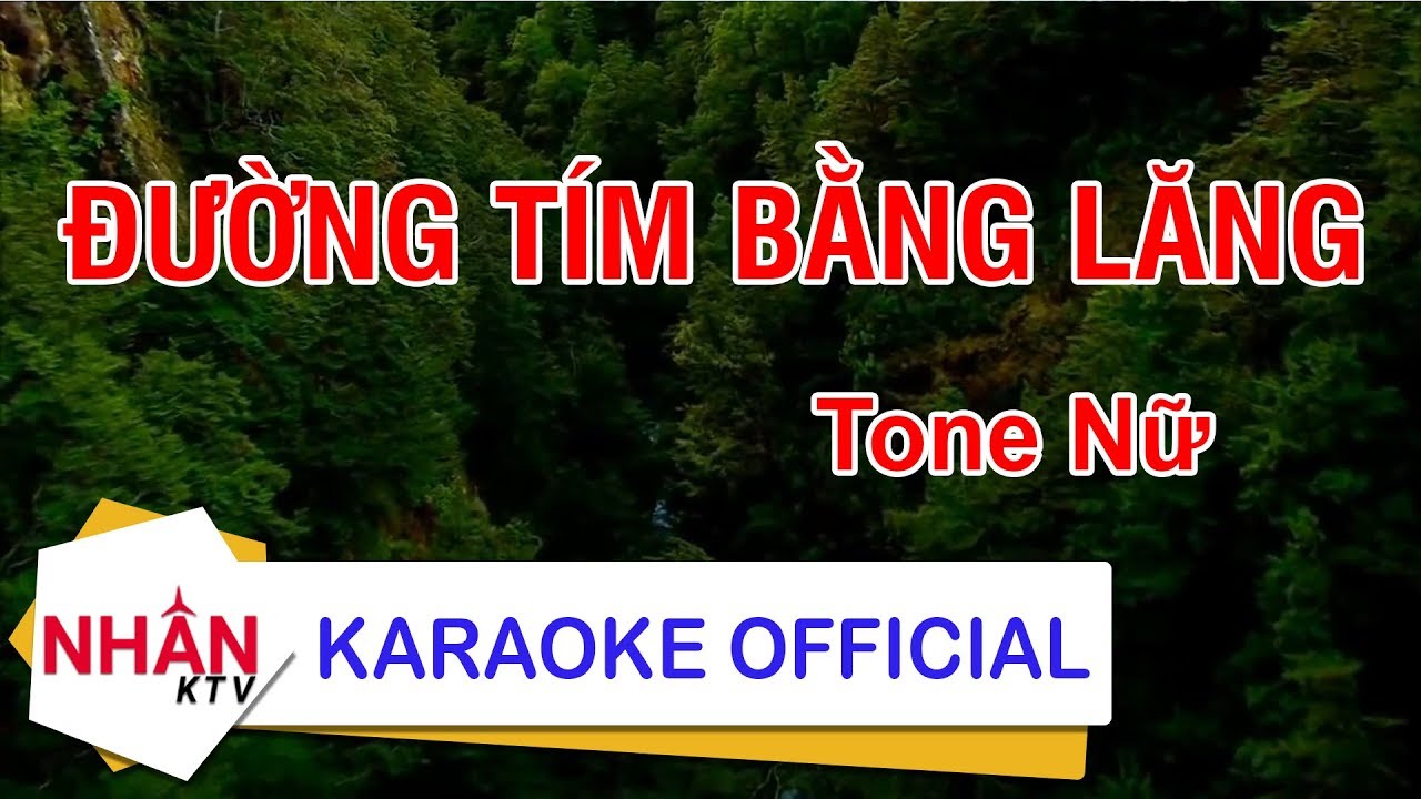Đường Tím Bằng Lăng (Karaoke Beat) - Tone Nữ | Nhan KTV