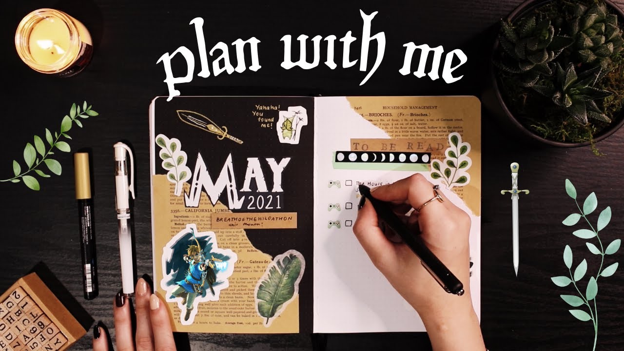 MAY PLAN WITH ME | reading journal set up (zelda: breath of the wild theme)