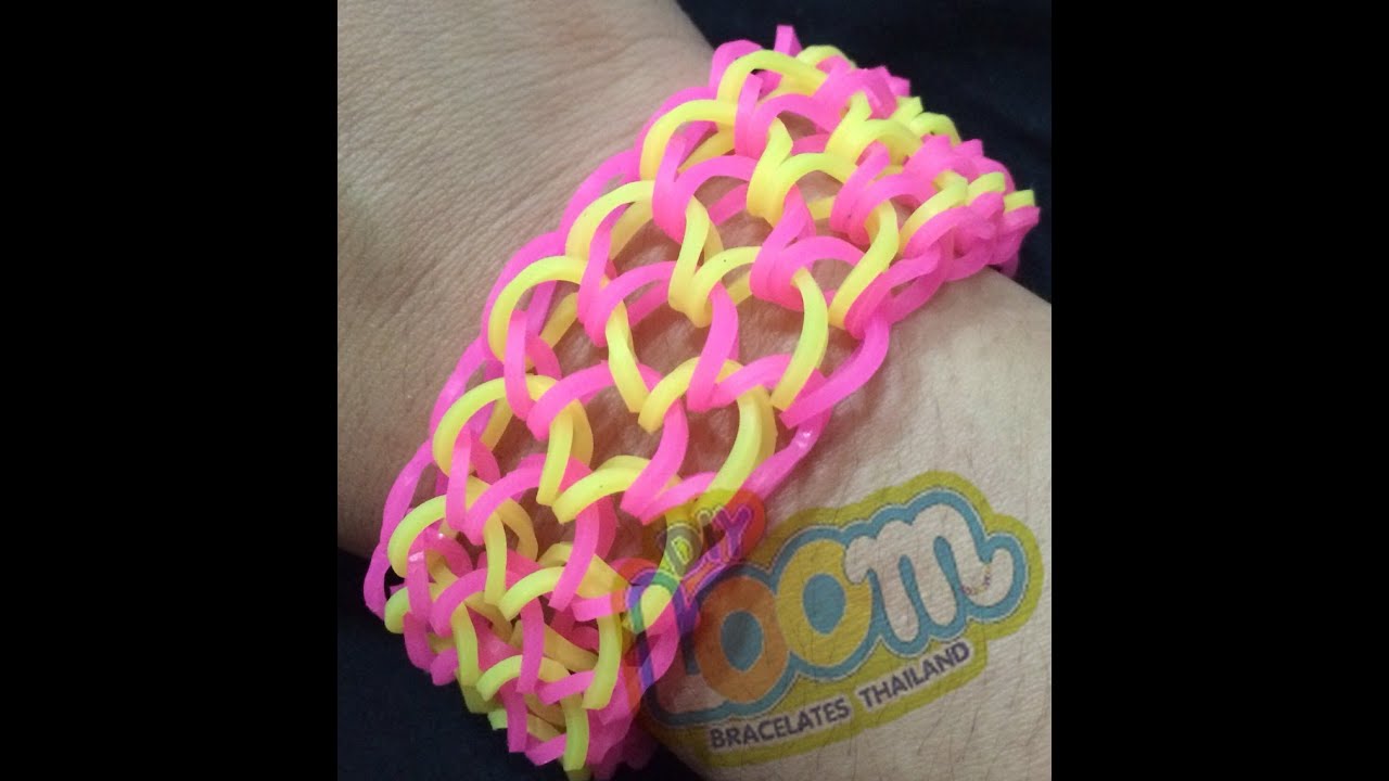 คลิปสอนถักหนังยางซิลิโคนLoom Bandsลายมังกร(ระดับความยาก 2/5) จากDIY Loom Bracelets Thailand