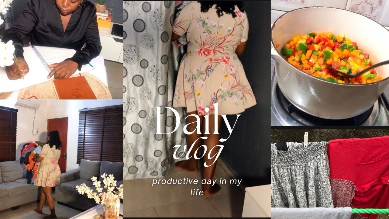 A DAY IN THE LIFE SERIES] CALM PRODUCTIVE DAYS | cooking |Doing Laundry | Planning |#realisticday
