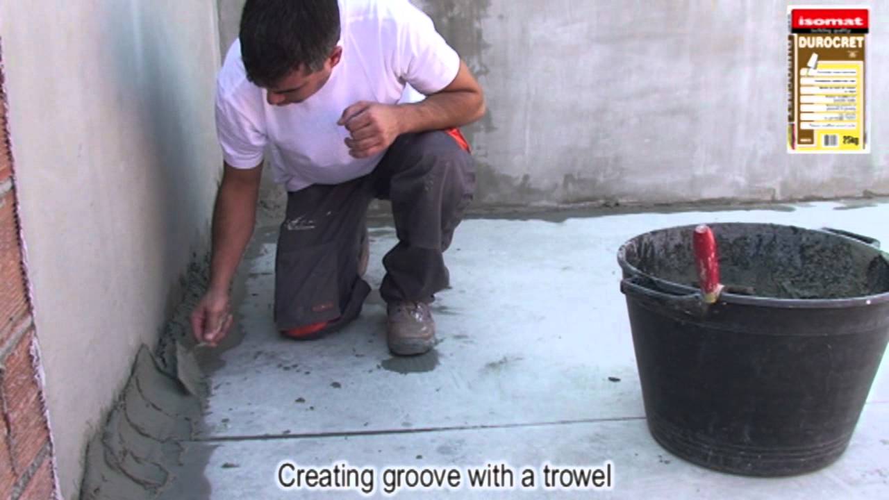 Creating groove with DUROCRET by ISOMAT S.A.