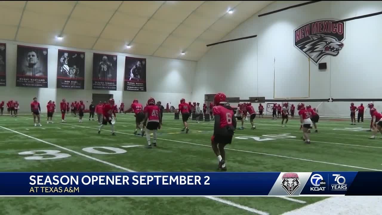 Preseason football camp begins for the New Mexico Lobos