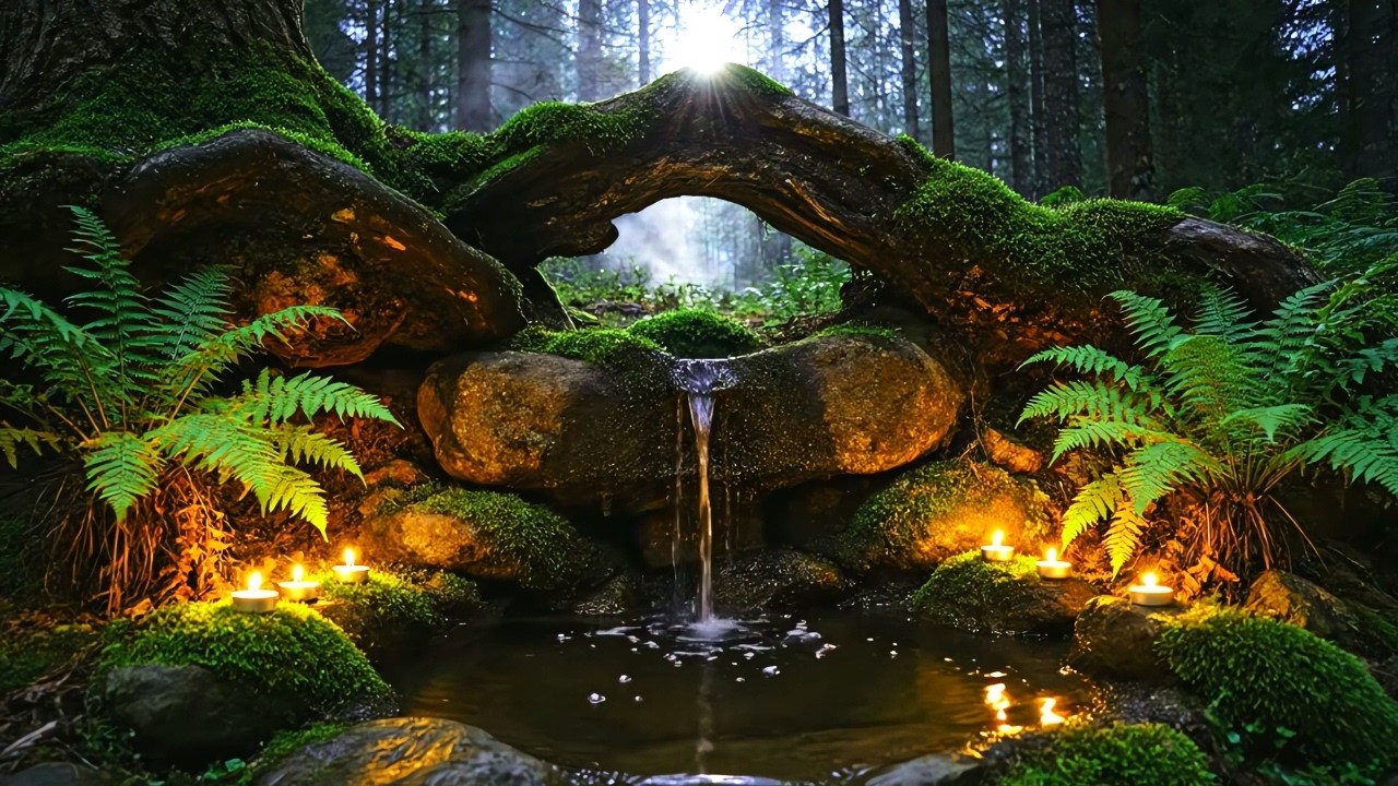 Relaxing Water Sounds + Piano Music 🌿 Natural Healing Ambience for Anxiety Relief and Mental Calm