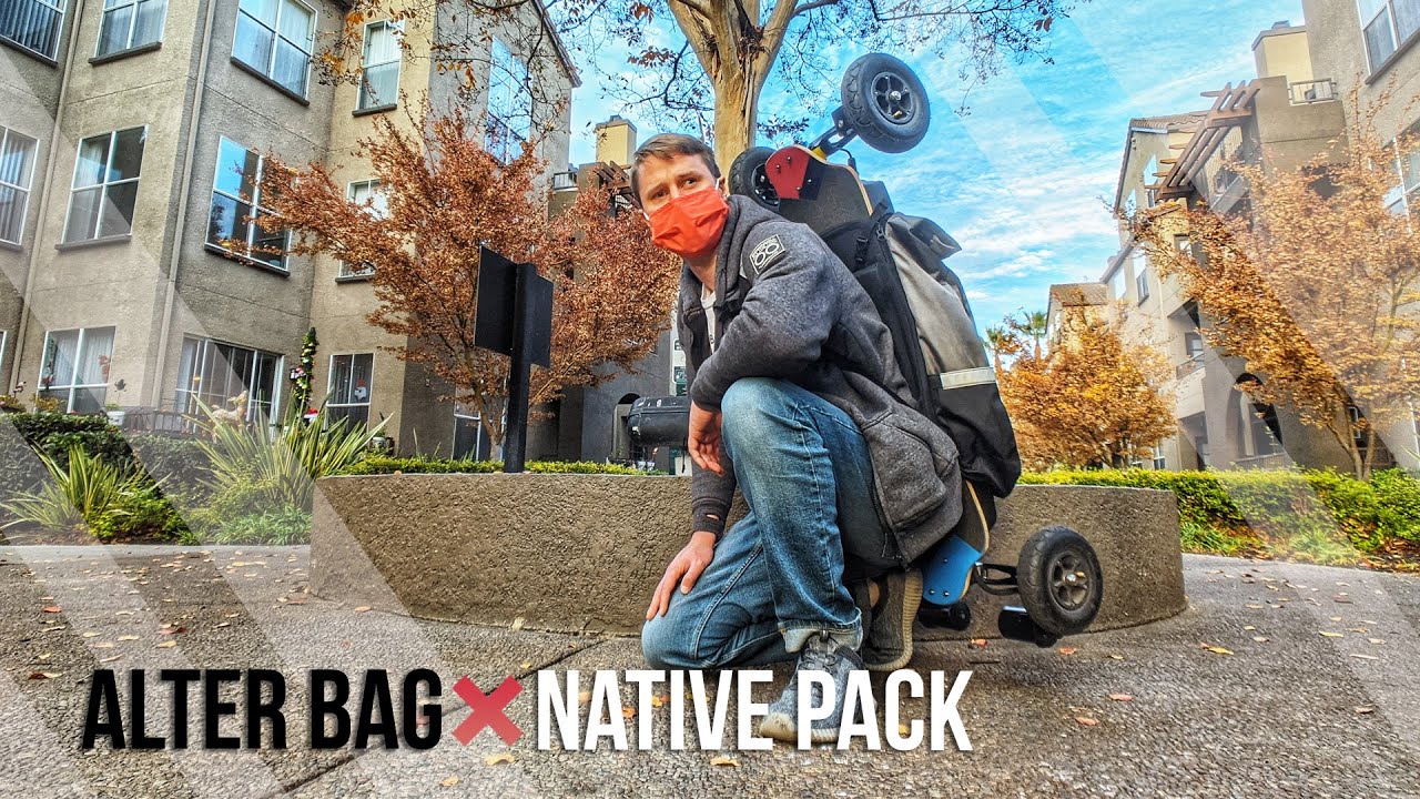 This electric skateboard bag really can hold it all | Alter Native backpack