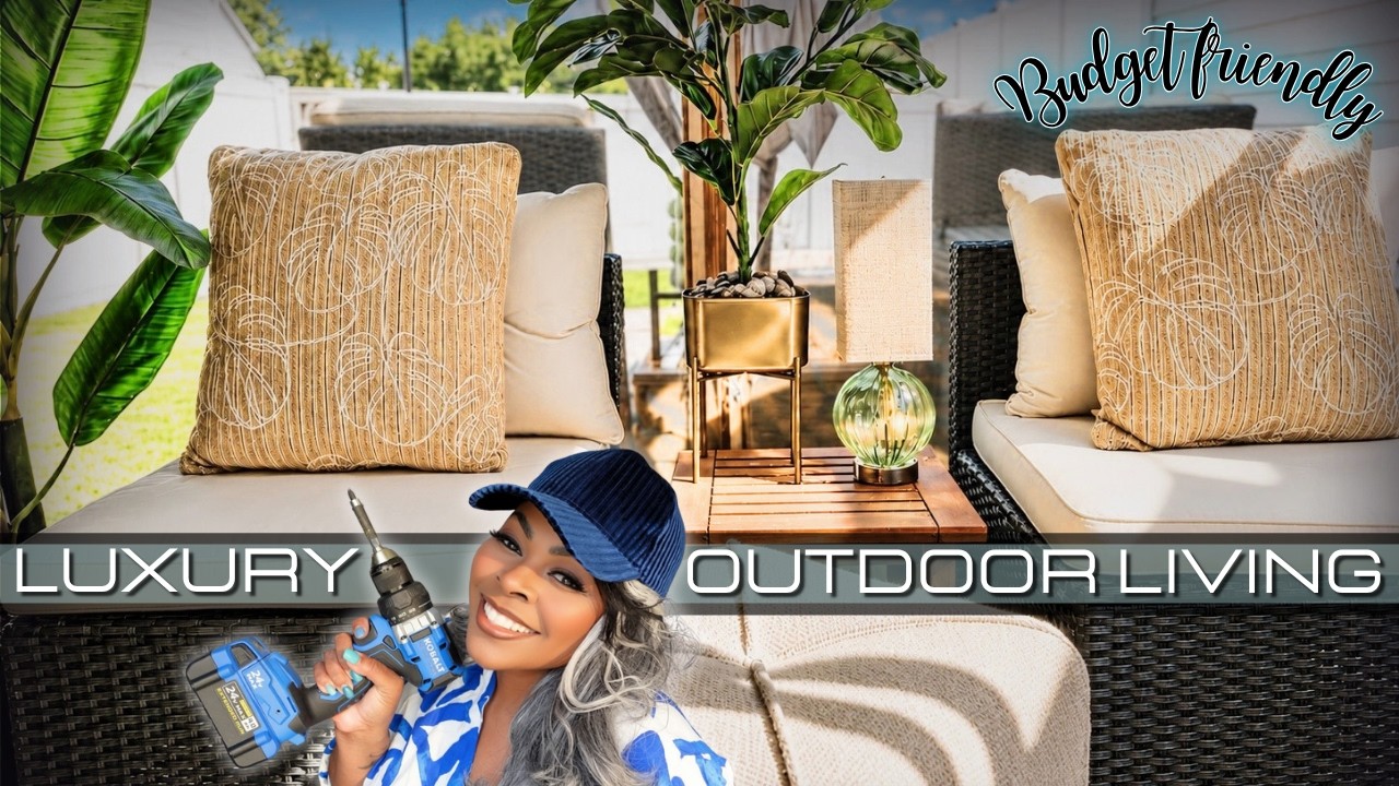Boring Backyard TRANSFORMED to OUTDOOR OASIS | Renter Friendly