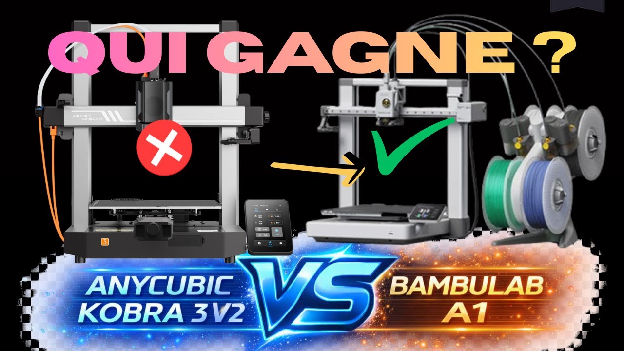 BAMBULAB A1 vs KOBRA 3 V2 : QUI GAGNE ?