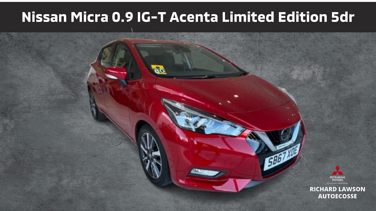 Nissan Micra 0.9 IG-T Acenta Limited Edition 5dr Review @ Richard Lawson Autoecosse Dundee. SB67XOE