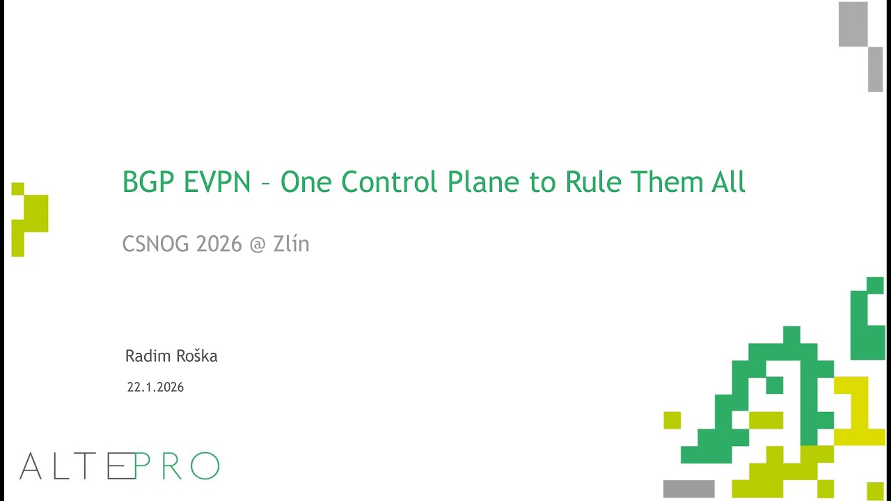 BGP EVPN – jeden control plane vládne všem