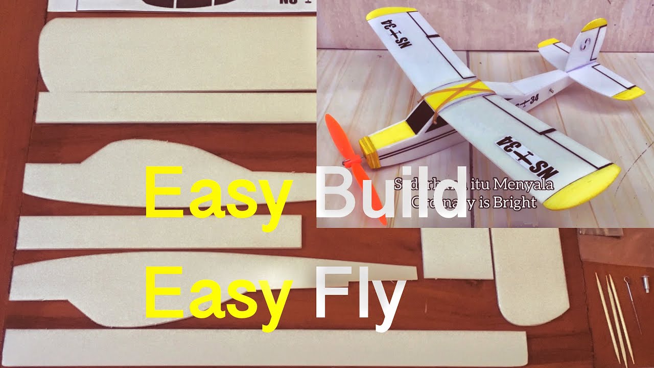 HOW TO MAKE SIMPLE MODEL AIRPLANE Hobi Cerdas