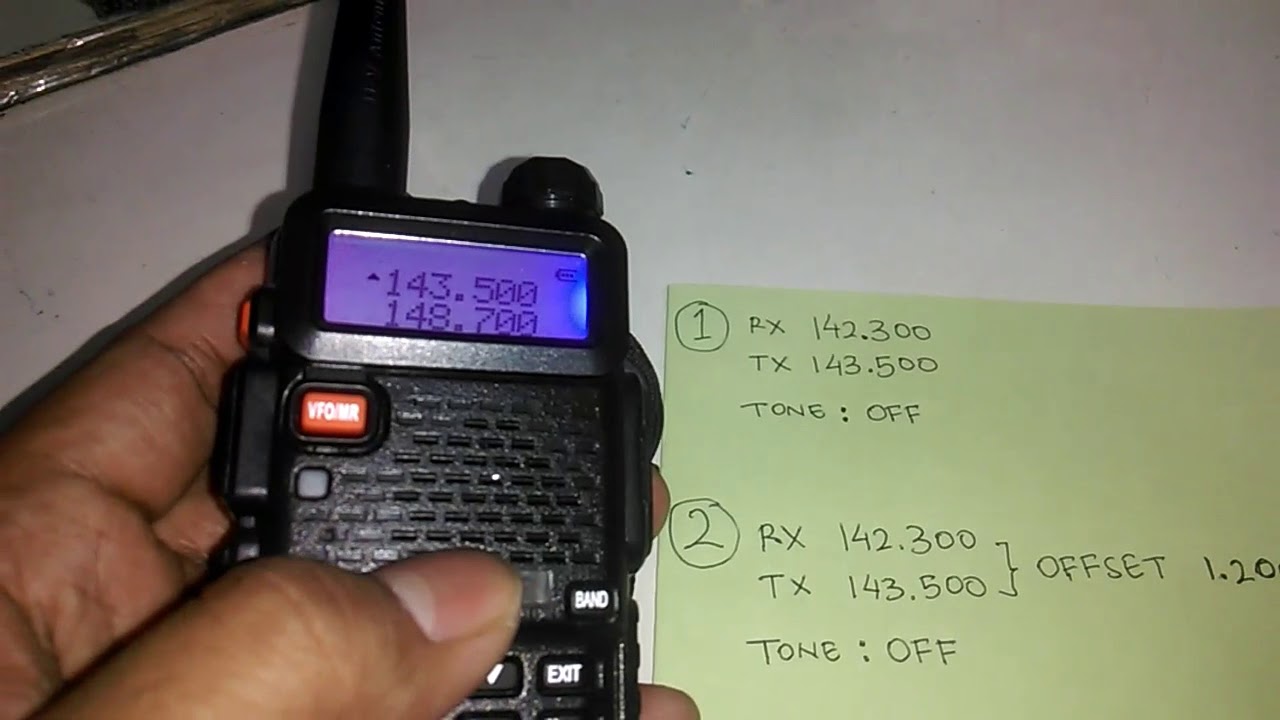 Cara Setting HT Baofeng UV-5R Duplex Repeater RPU