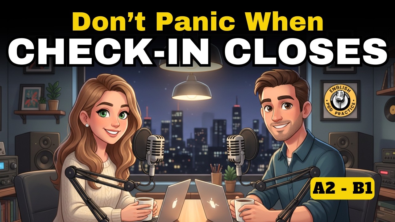 🎧 I Almost Missed My Flight at Airport Check-In! This Sentence Saved Me | Learn Travel English ✈️