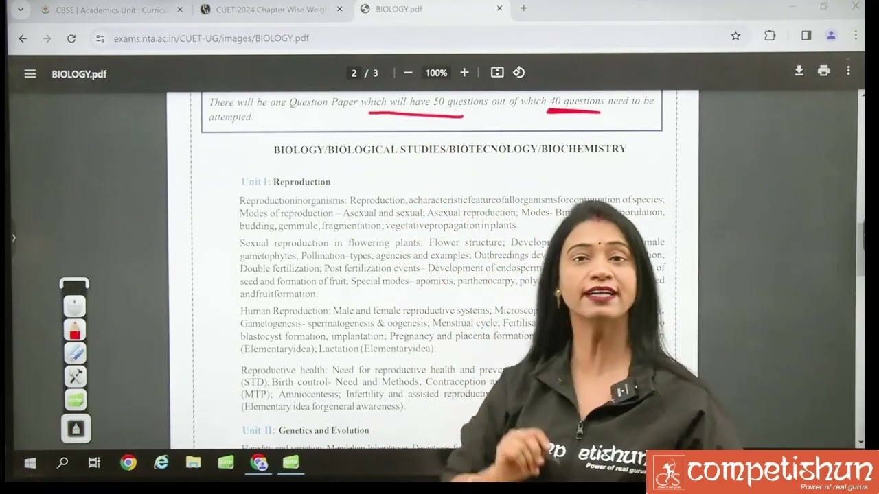 CUET 2024 : High Weightage Chapter in CUET Biology😲🔥 #cuet2024 #shortvideo #cuetbiology
