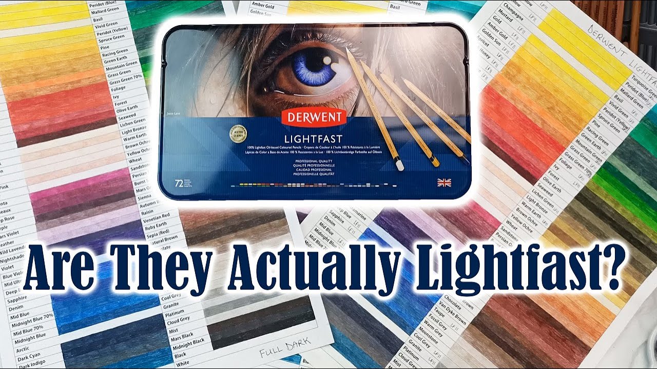 How Lightfast Are Derwent Lightfast Coloured Pencils? One Year Full Sun Window Test Results!