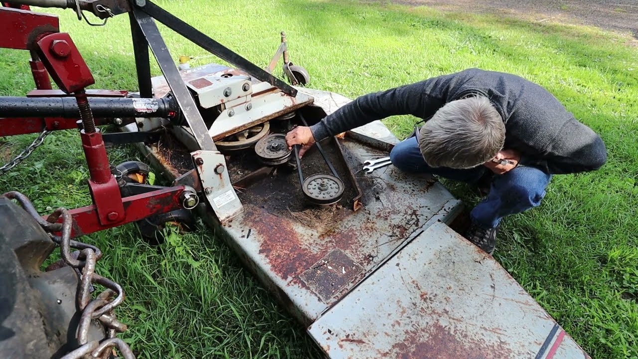 THE FARMHOUSE. Fixing the Finish Mower. Time to mow the fields.