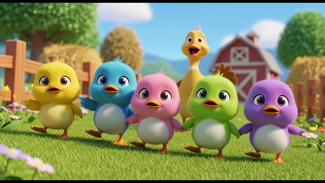 Five Little Ducks Search for Mom Across the Farm 🦆🌾 | Counting Adventure Song for Kids