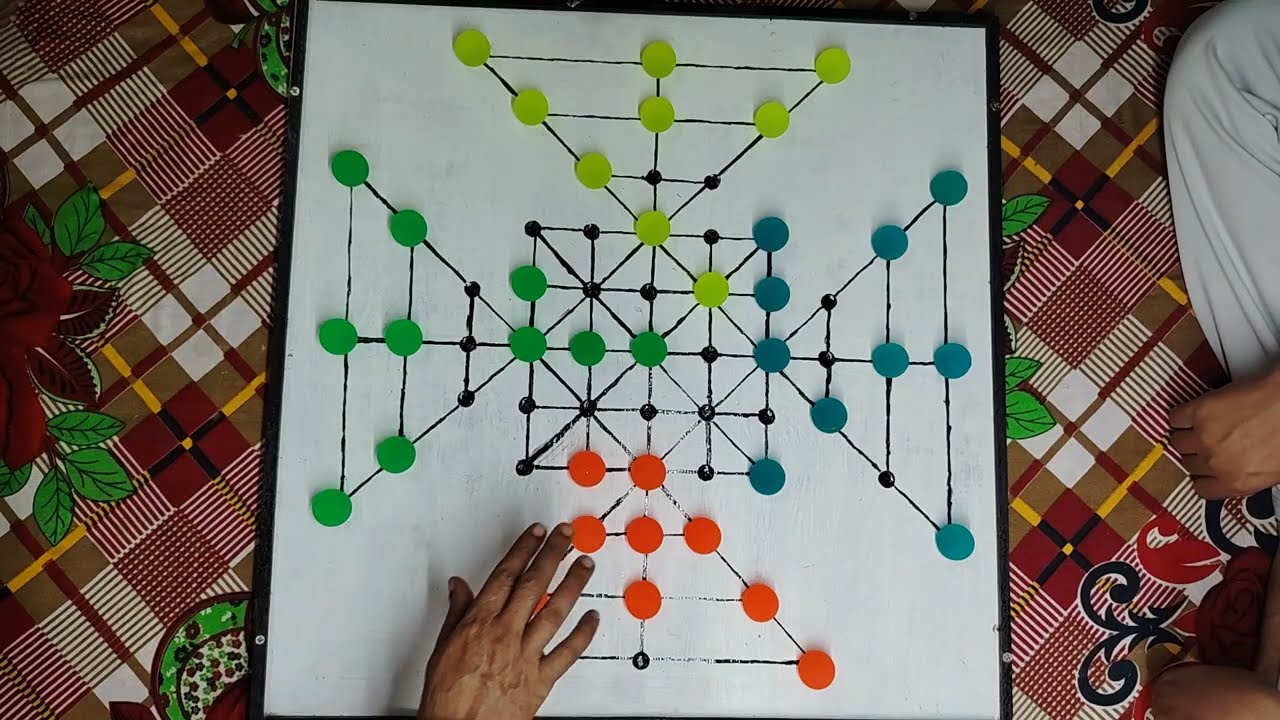 Classic Board Games (Bead 12) - Blue Vs Yellow Vs Green Vs Orange #GAME42