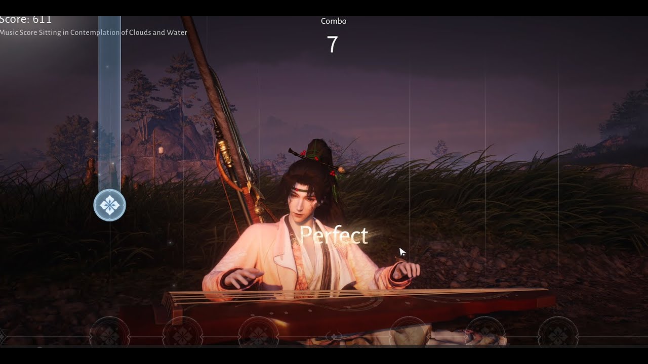 Episode 3 on Where Winds Meet: Did a rhythm game with Cen Fuzi!