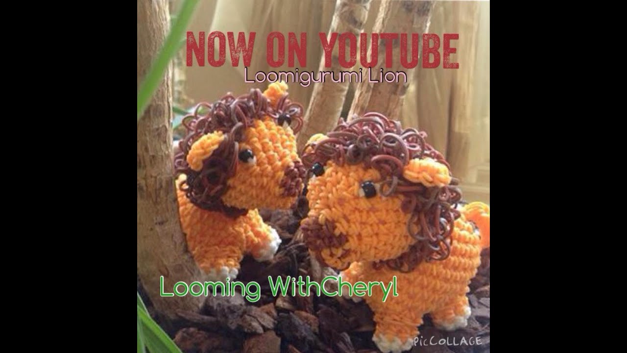 Rainbow Loom Lion - Loomigurumi - Amigurumi Hook Only Лумигуруми