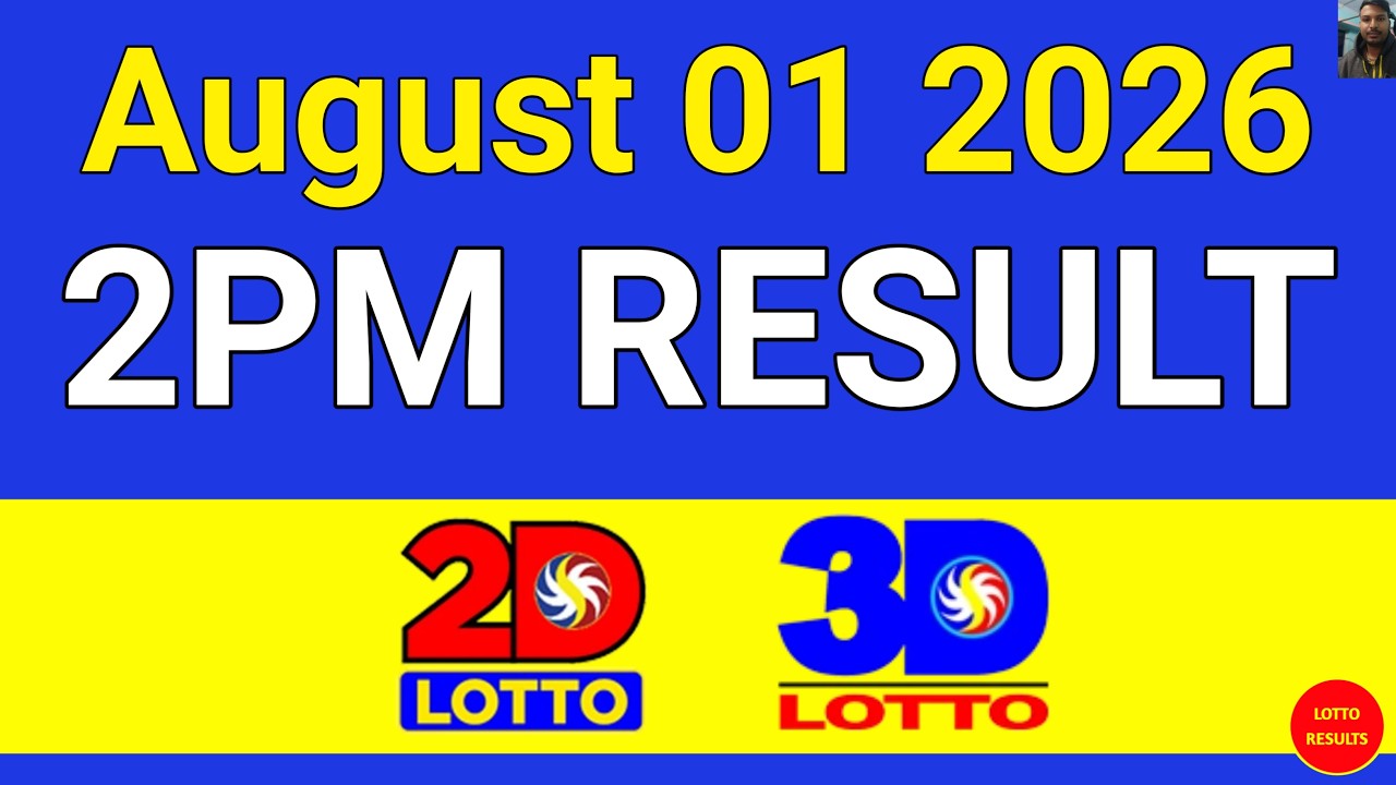 2PM Lotto Result Today August 01 2026 | Swertres EZ2 #3Dlotto