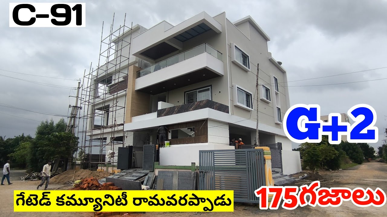 East & North facing an independent house for sale at Vijayawada Andhra Pradesh India.