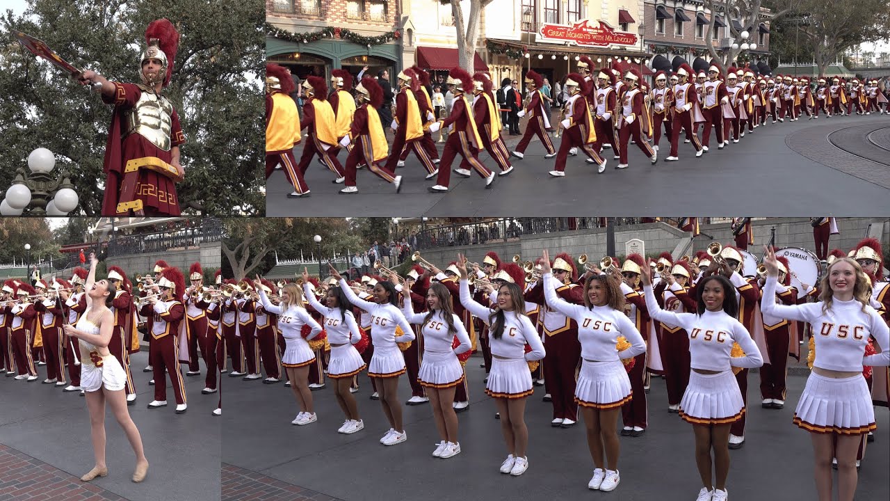 USC Trojan Marching Band - Disneyland Town Square - December 2024