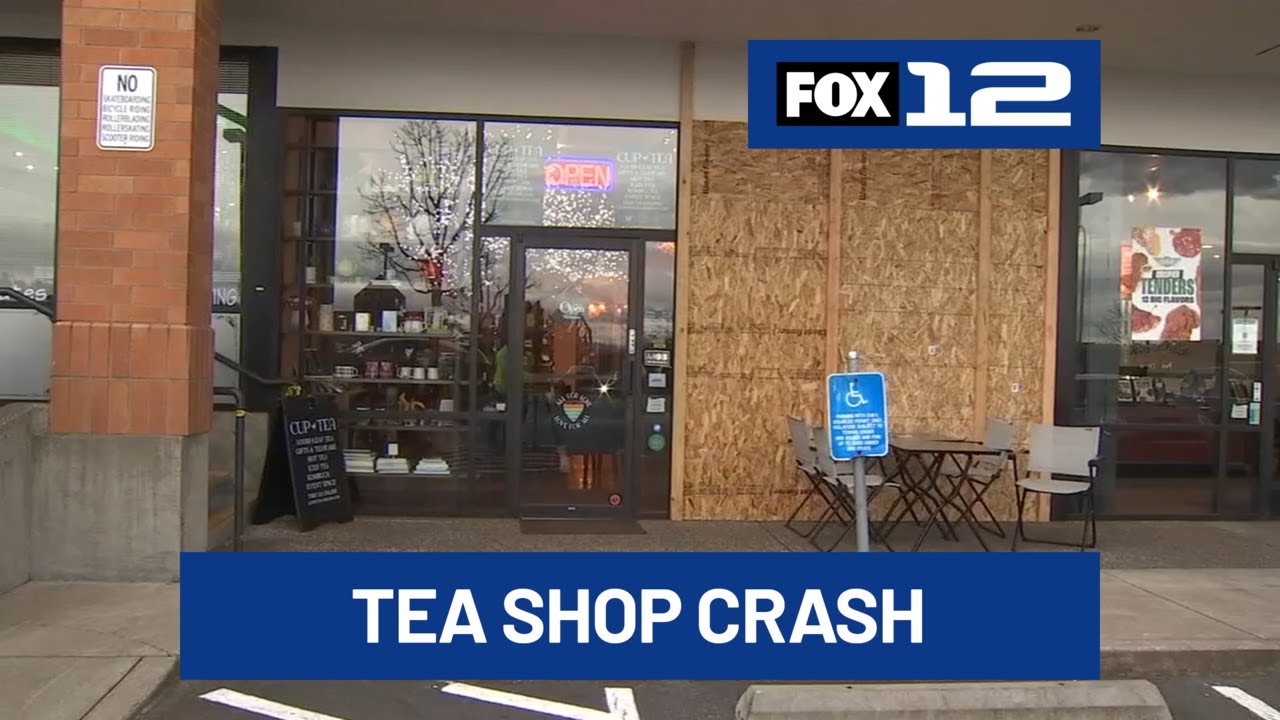 Car crashes through window of Clackamas tea shop