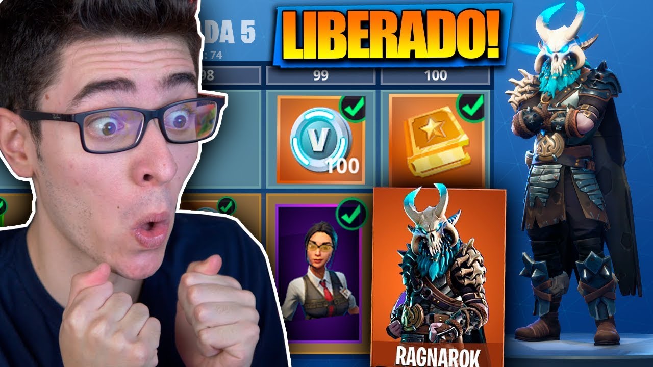 ZEREI O PASSE DE BATALHA DA TEMPORADA 5 E LIBEREI TUDO!! Fortnite: Battle Royale