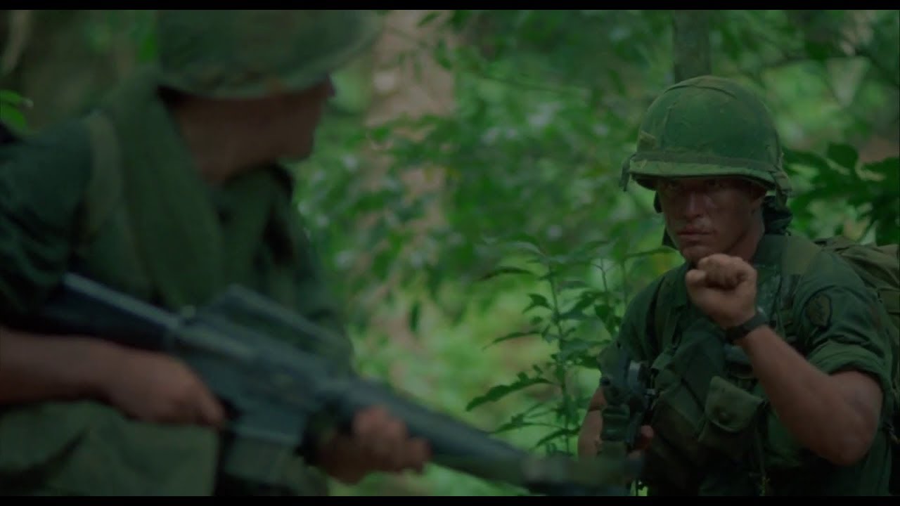 Platoon - Barnes smelling the enemy