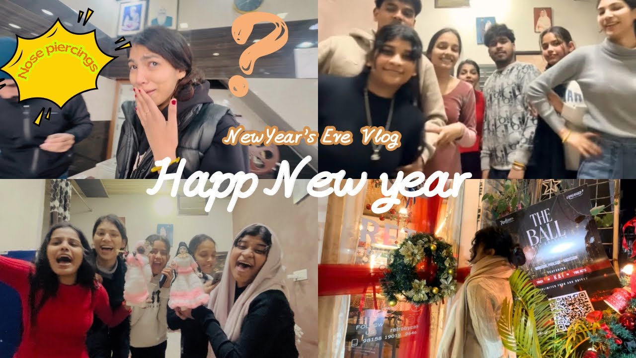 Happy new year 2026 || got nose piercings together with isha || #trendingvlogs 