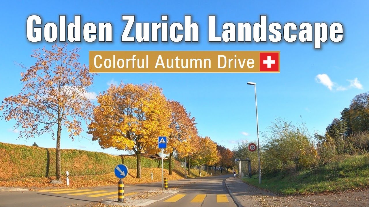 Golden Zurich Landscape [4K] 🍂 Autumn/Fall Colors – Driving in Switzerland 🇨🇭