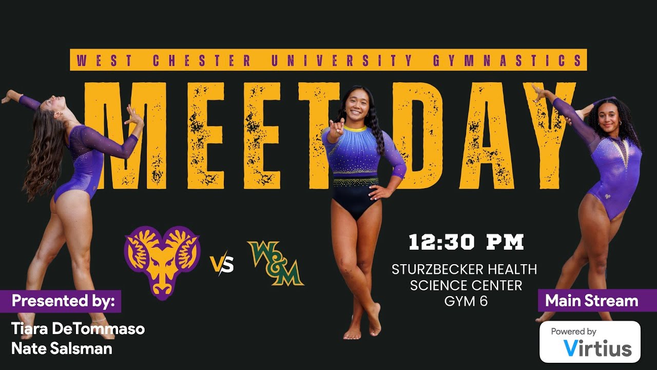 Virtius Official Stream - West Chester vs William & Mary - Women's NCAA Gymnastics