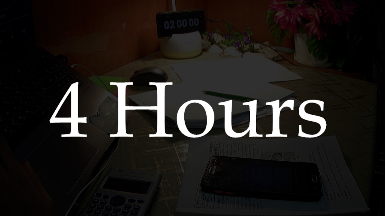 LIVE | 4-Hours Study with Me 📚⛈️| Thunderstorm Sound  (Day Streak - 24)