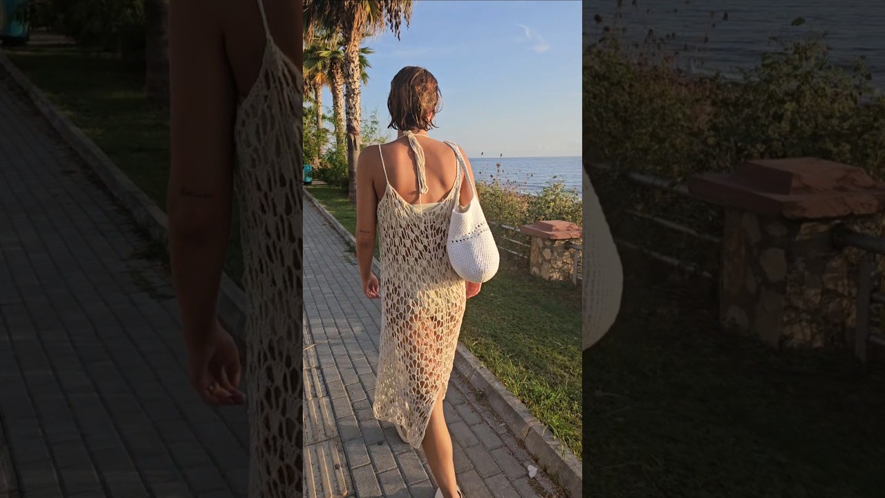 FREE CROCHET PATTERN - crochet beach dress / crochet cover up. Full tutorial on my channel ❤️