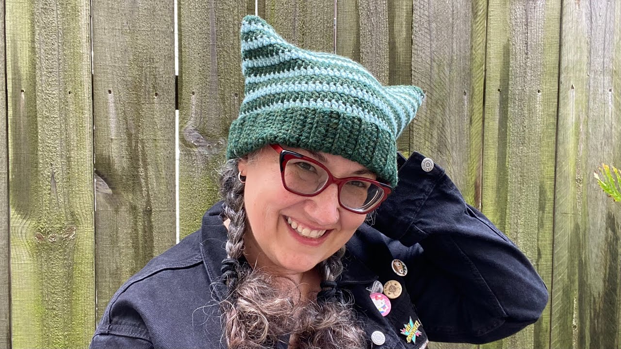 Crocheted Kitty Cat Hat