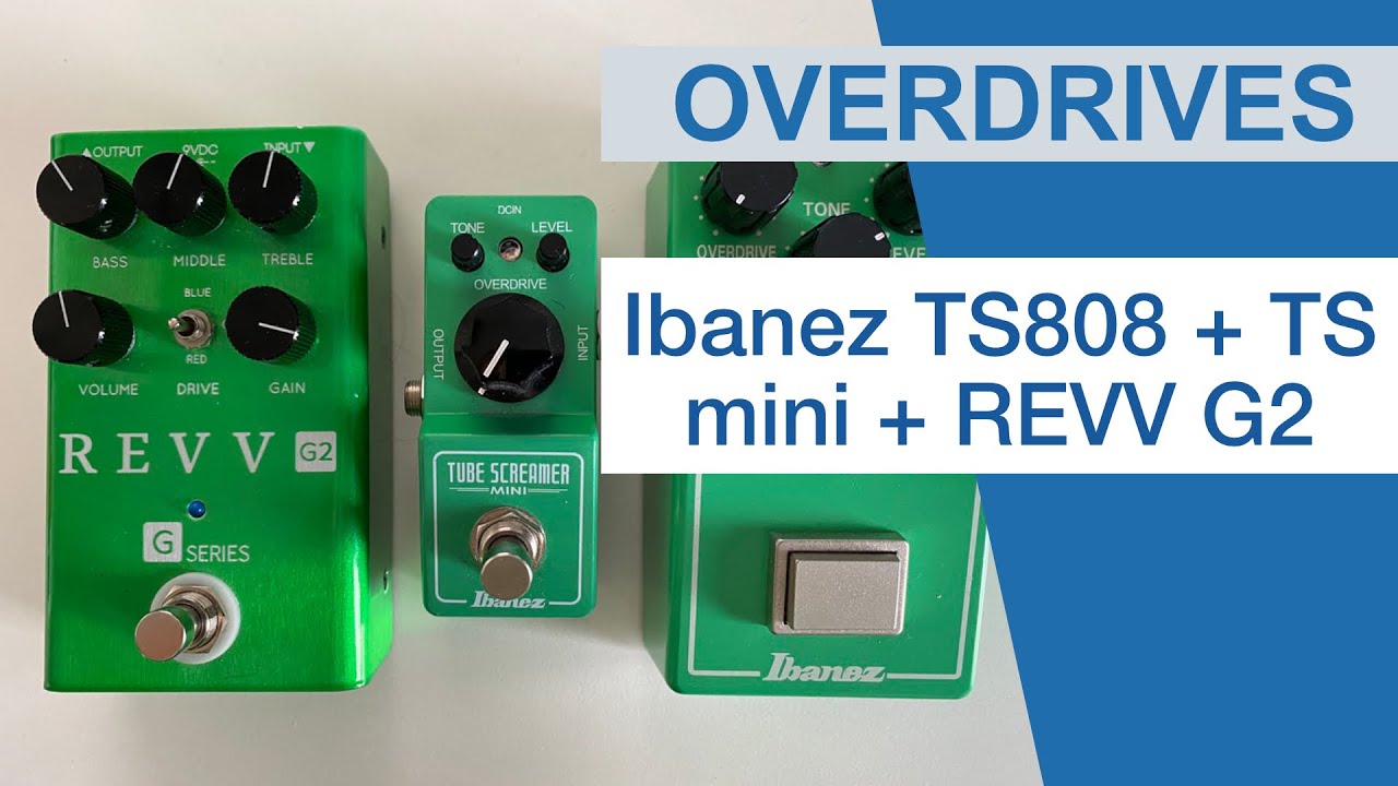 [test] Overdrive und Booster: Original Tubescreamer TS808, TS Mini und der REVV G2