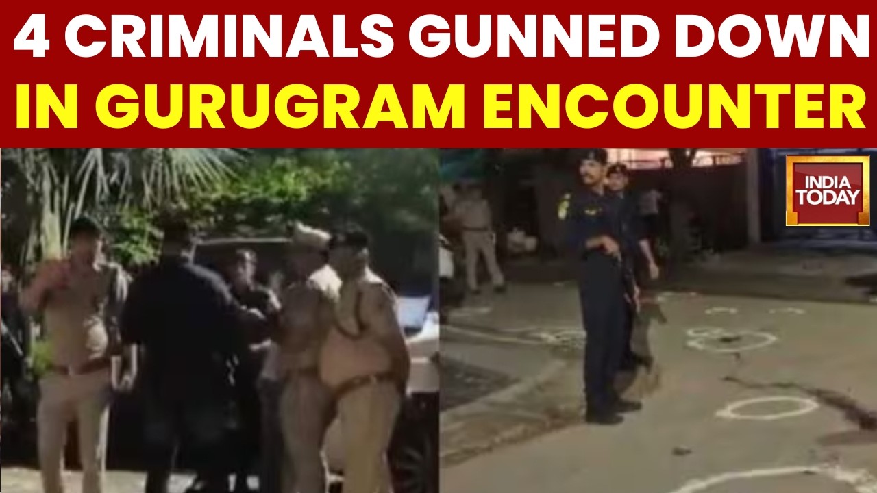 Gurugram Encounter: 4 Shooters Dead, 3 Cops Injured in Sushant Lok Extortion Shootout
