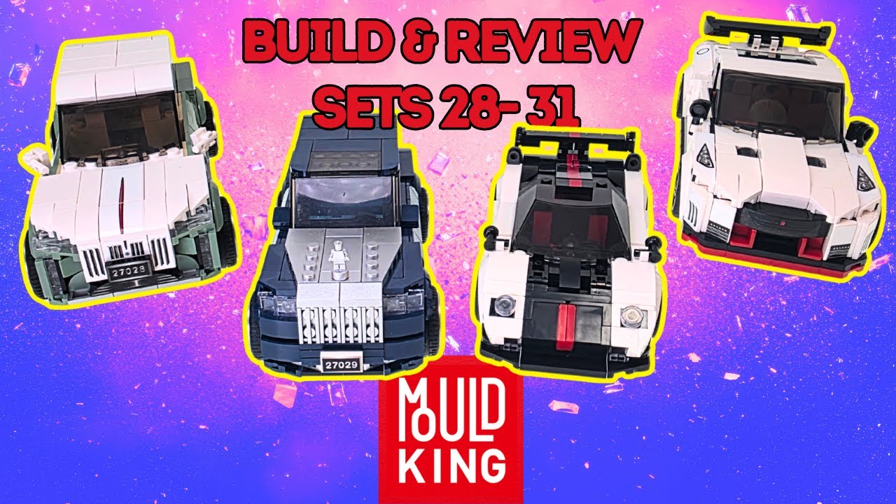 Обзоры Mould King! Rolls Royce, Zonda, Skyline Mini Famous Cars (наборы 28-31) (другой бренд Lego)